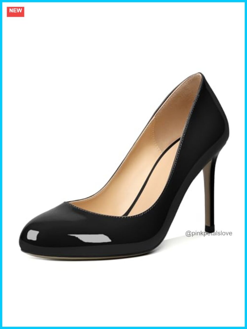Women's Round Toe Stiletto High Heel Slip On Pumps